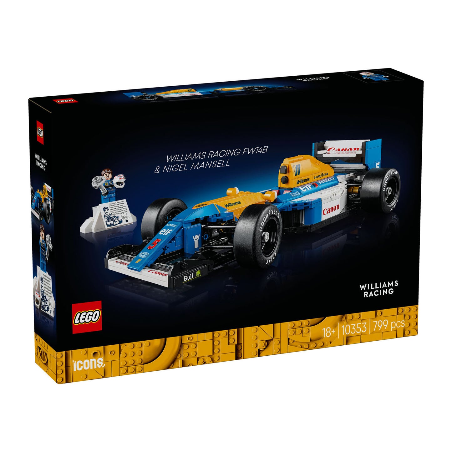 10353 LEGO Icons Williams Racing FW14B & Nigel Mansell