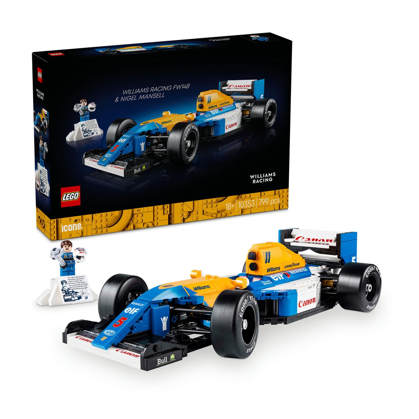 10353 LEGO Icons Williams Racing FW14B & Nigel Mansell