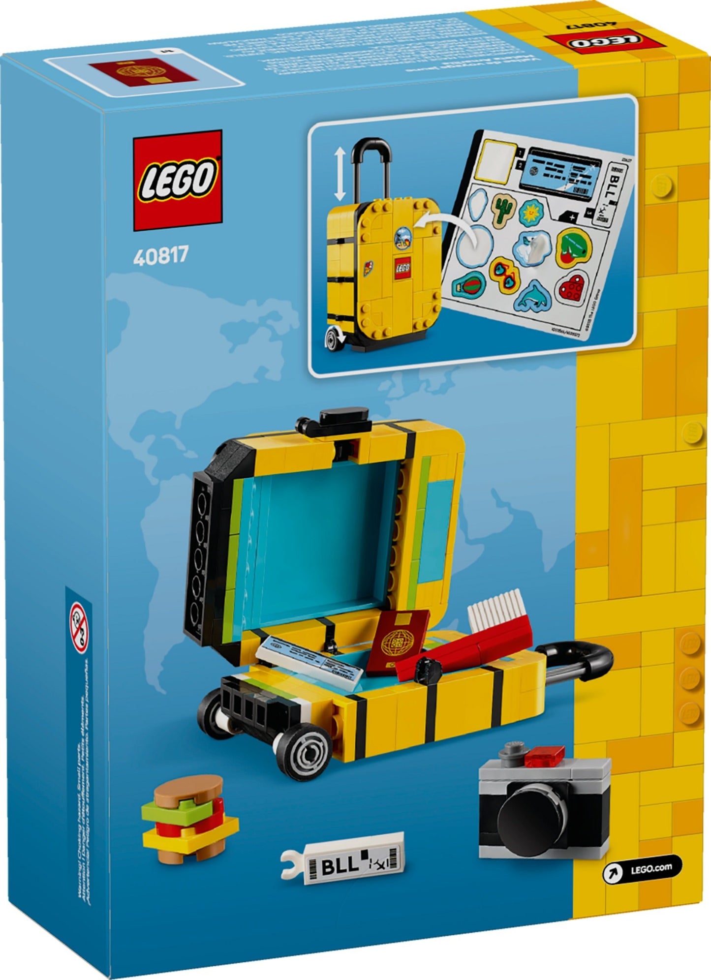40817 LEGO Yellow Travel Suitcase