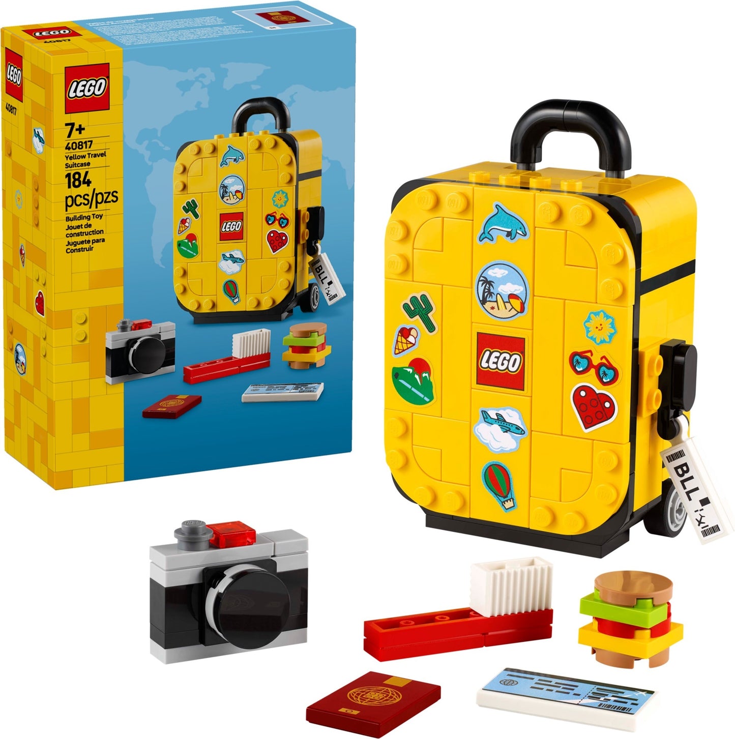 40817 LEGO Yellow Travel Suitcase