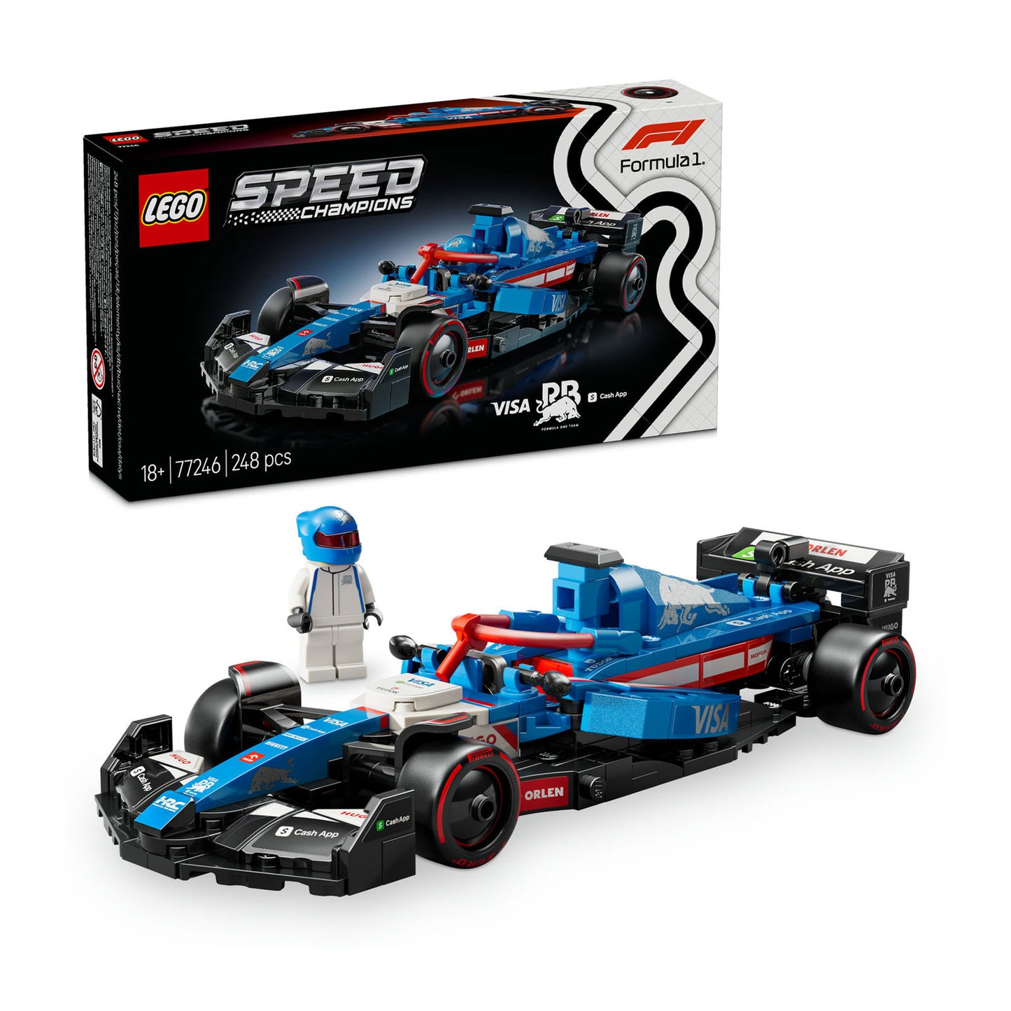 77246 LEGO Speed Champions Visa Cash App RB VCARB 01 F1® Race Car