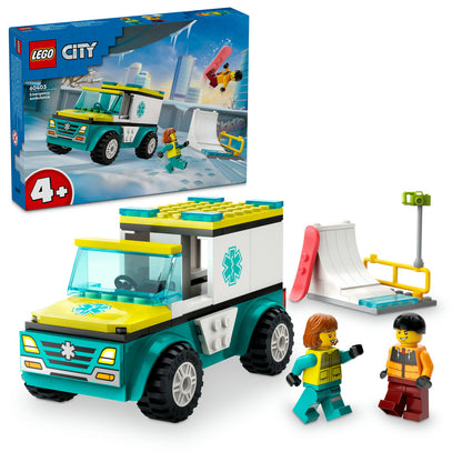 60403 LEGO City Emergency Ambulance and Snowboarder