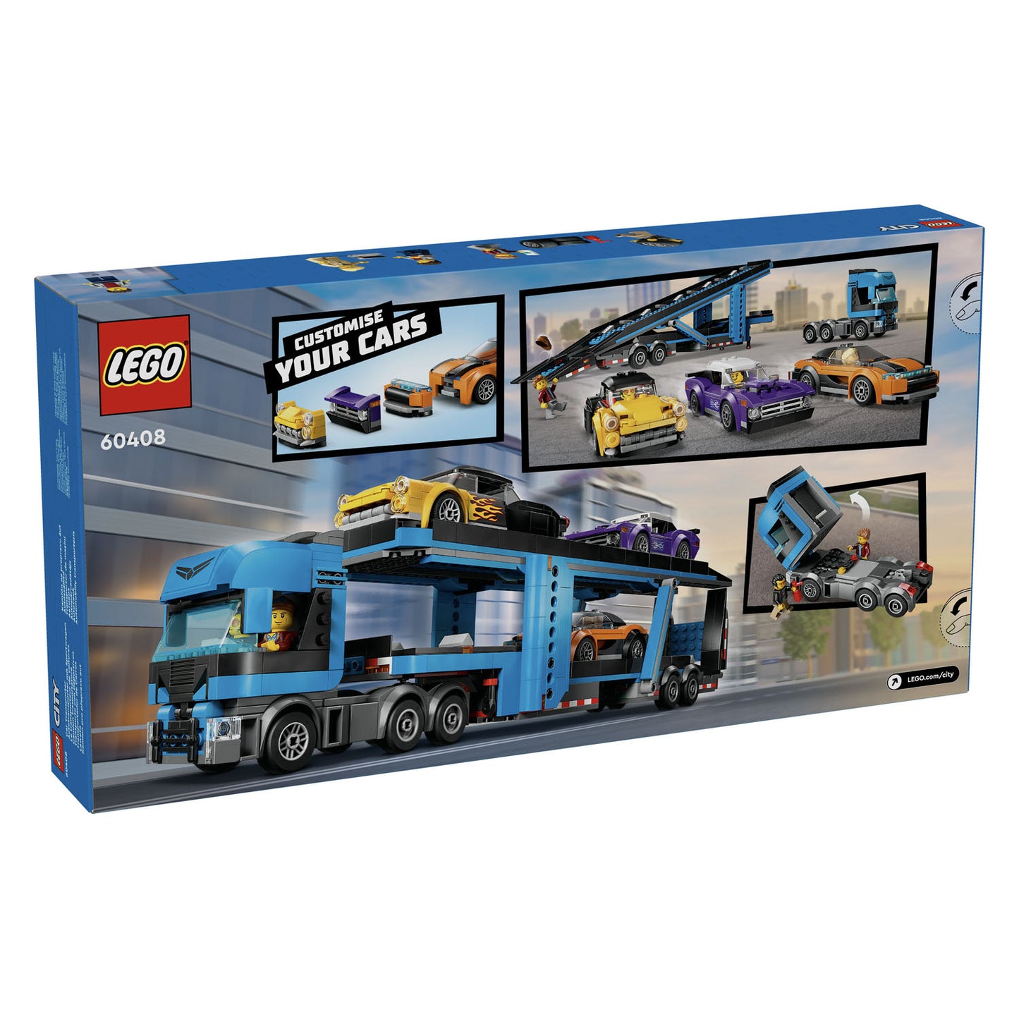 60408 LEGO City Car Transporter Truck with Sports Cars