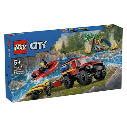 60412 LEGO City 4x4 Fire Truck with Rescue Boat