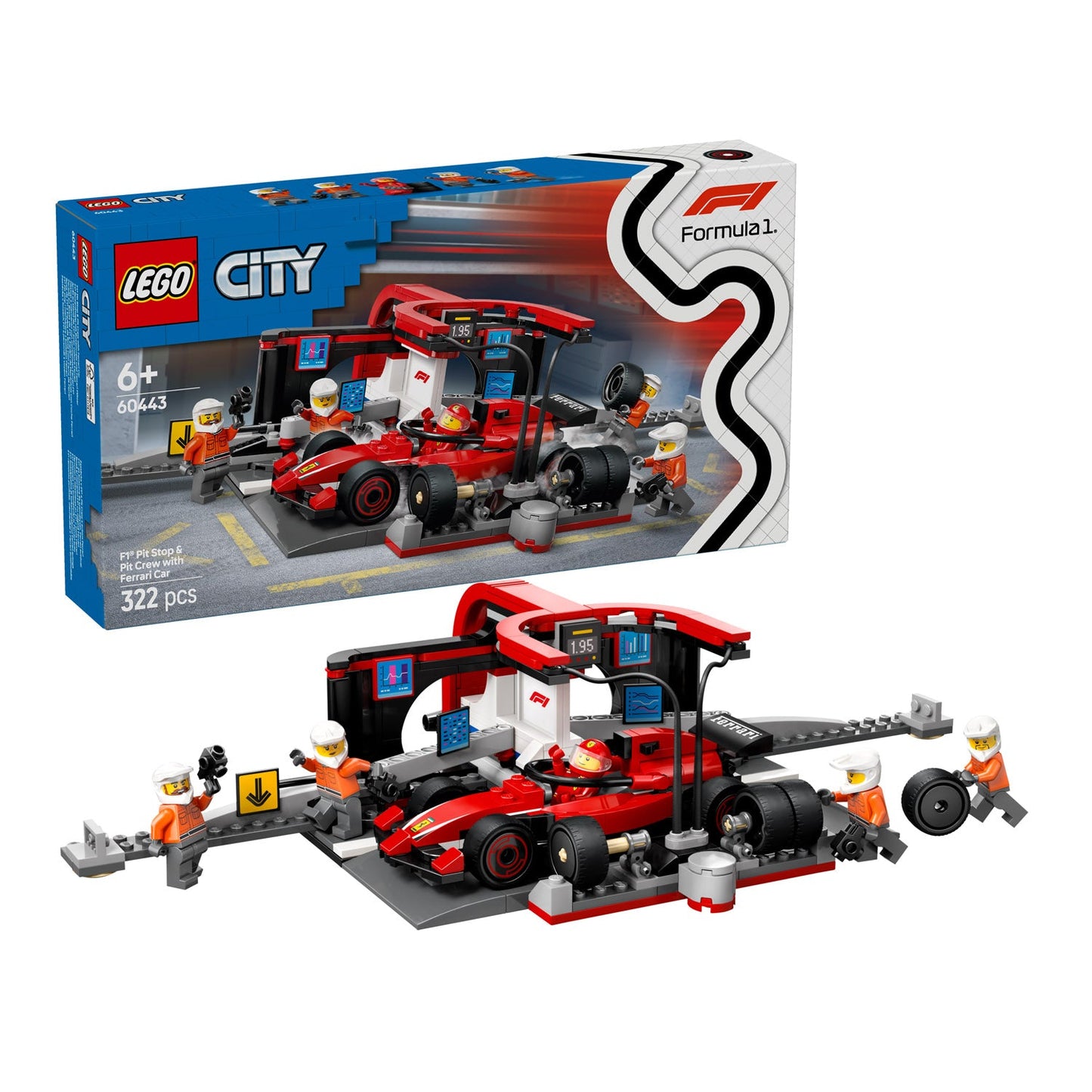 60443 LEGO City F1 Pit Stop & Pit Crew with Ferrari Car