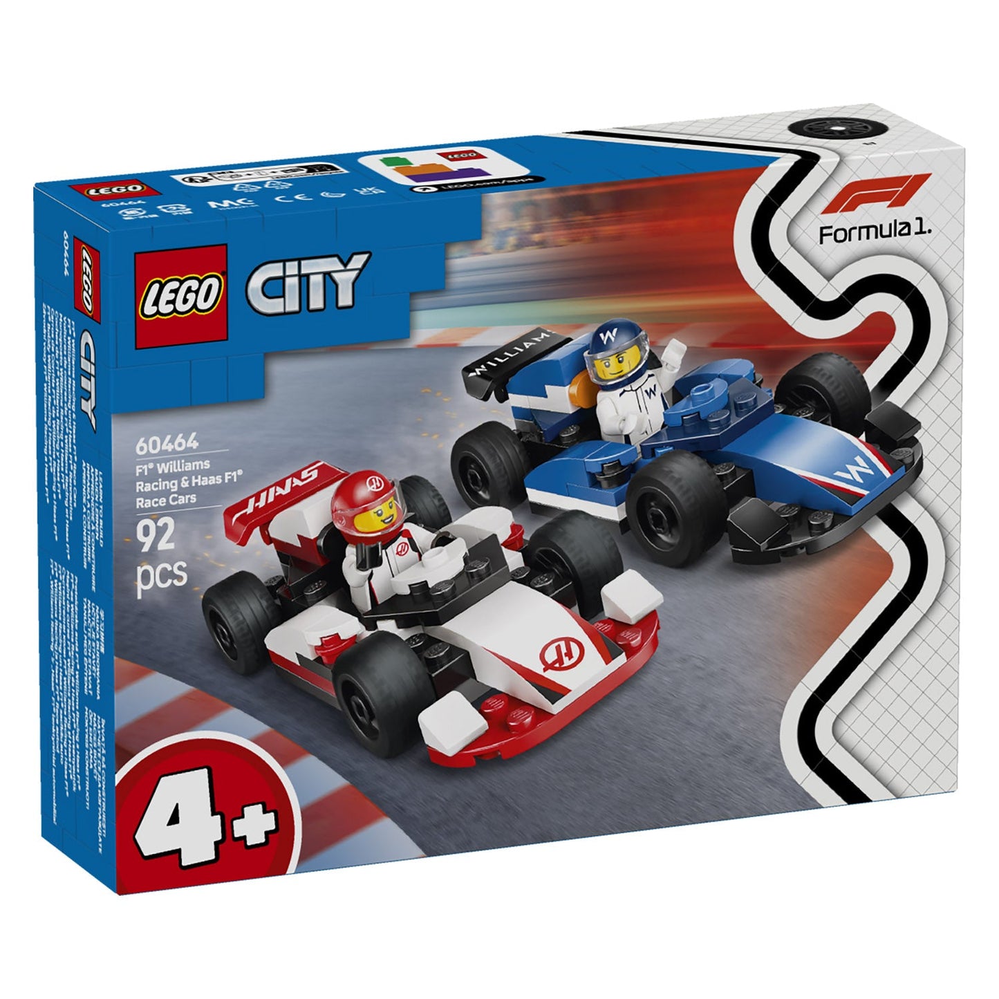 60464 LEGO City F1 Williams Racing & Haas F1 Race Cars