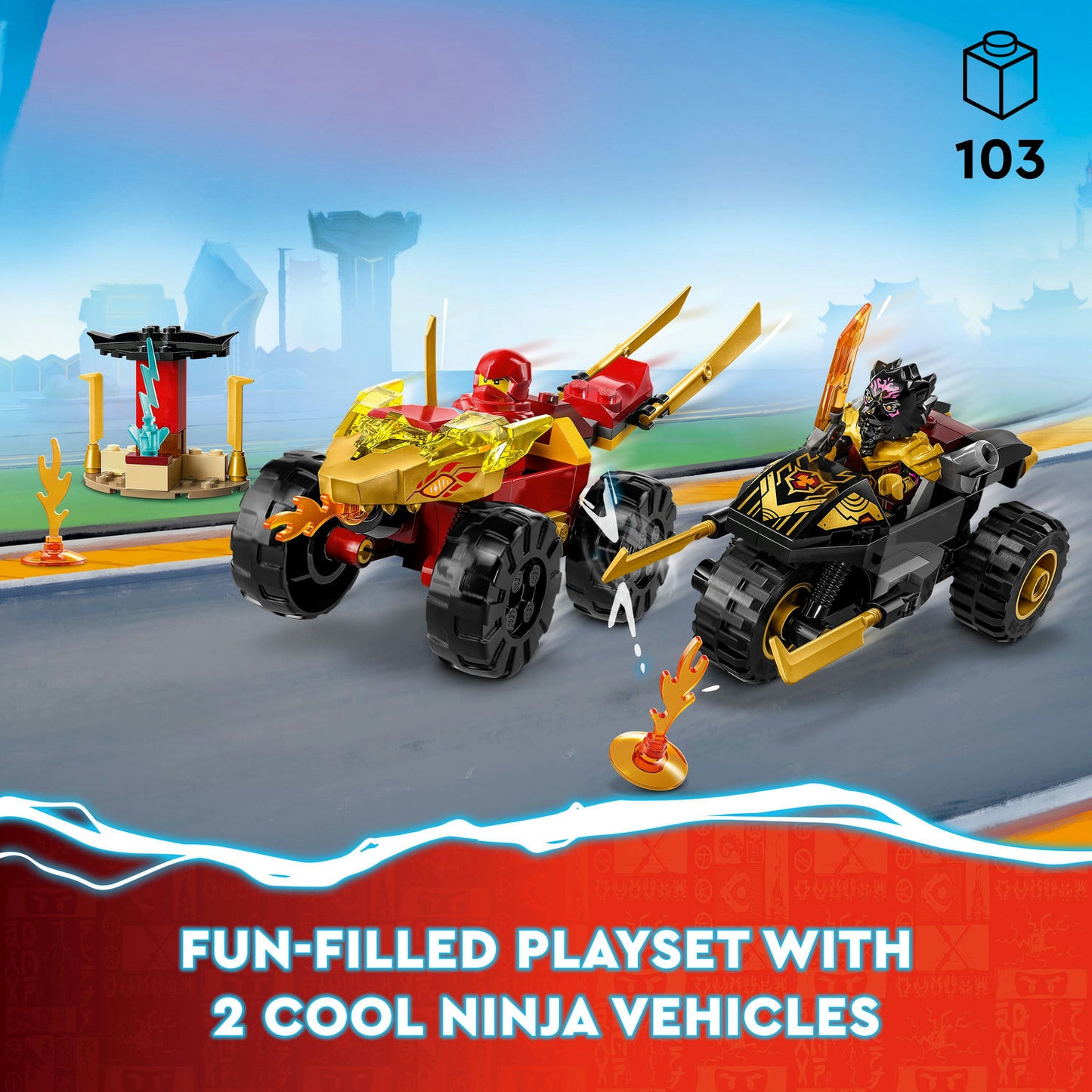 71789 LEGO Ninjago Kai and Ras's Car and Bike Battle