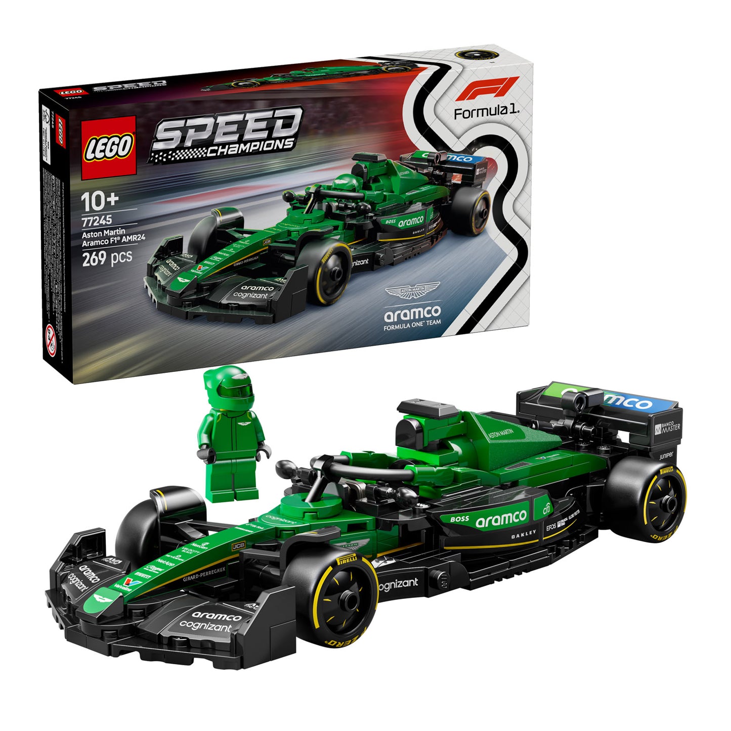 77245 LEGO Speed Champions Aston Martin Aramco F1® AMR24 Race Car